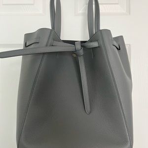 CELINE SMALL CABAS PHANTOM IN SOFT GRAINED CALFSKIN, GREY